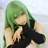 Code Geass C.C CC จักรพรรดินี100เซนติเมตร39 "สีเขียวยาวตรงอะนิเมะคอสเพลย์วิกผมตาข่ายคลุมผม