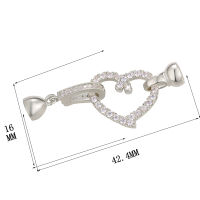 Silver Color Pearl Bracelet Supplies Fiding Handmade Luxury Single Buckle Clasp Women Wedding DIY Fastener Necklaces Accessories