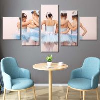 Modern High Quality 5 Piece Painting Ballet Dance Poster Wall Art Canvas Printed Pictures Home Decor For Living Room Artwork