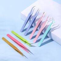 【cw】 Bend Straight  Anti-static Eyebrow Tweezer Extension Nipper