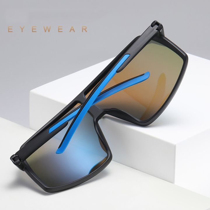 new-conjoined-big-frame-sunglasses-male-polarized-sports-sunglasses-riding-one-sunglasses