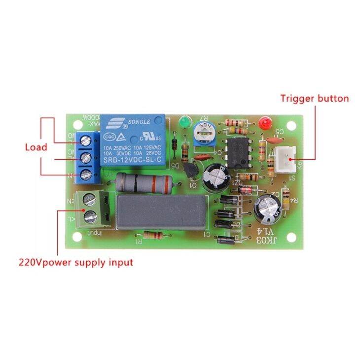 สวิตช์เปิดปิดบอร์ดตั้งเวลาจุดชนวนแบบหน่วงเวลา-ac-220v-ใหม่2022รีเลย์โมดูล-plc-สามารถปรับได้