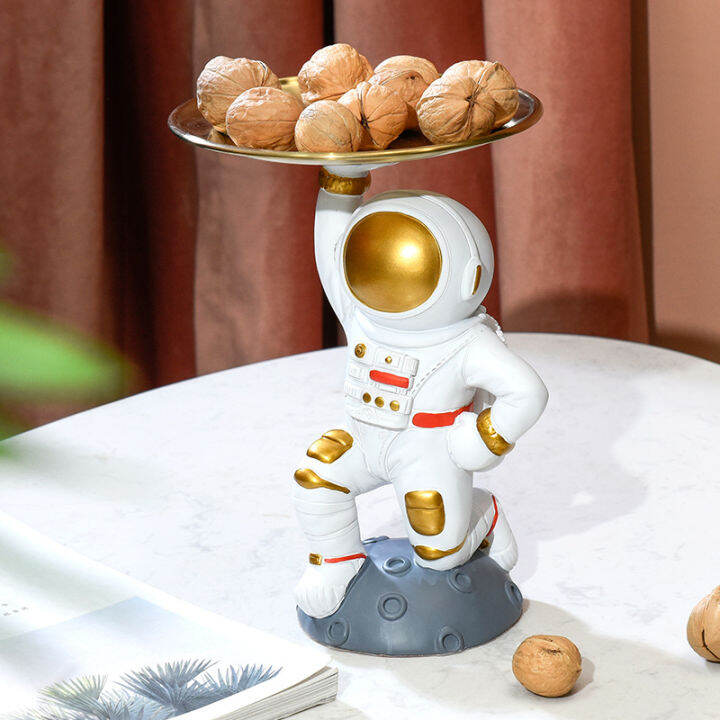 spaceman-sculpt-metal-storage-tray-decorative-candy-dish-fruit-plate-creative-3d-statue-modern-sculpture-room-table-decor