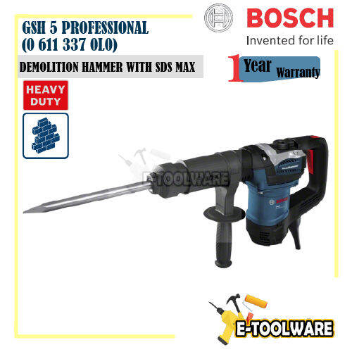Bosch GSH 5 Professional Demolition Hammer With Sds Max Lazada