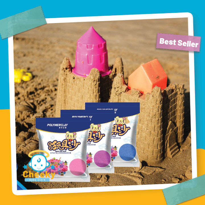 1kg DIY The Sand Dynamic Ecospace Sand Toys Castle Playset Tanah Liat ...