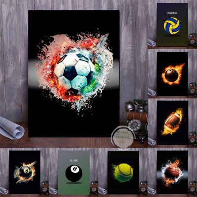 Poster Poster Athlete Decor Ball Room Aesthetics Home  Basketball Sports Soccer Canvas [hot]Football Rugby Tennis Art Wall Painting