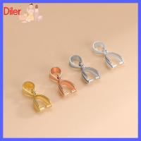 DILER 3PCS เงินสีเงิน ตัวล็อคจี้เงินแท้925 ตะขอแขวนจี้ อุปกรณ์เสริม DIY ชิ้นส่วนสร้อยคอ เครื่องประดับสำหรับทำ ตะขอกำไลข้อมือ ชิ้นส่วนสร้อยคอ