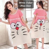 PLUS SIZE PYJAMAS SLEEPING DRESS VIRAL BAJU TIDUR WANITA SHORT SLEEVES ROUND NECK 8XL BAJU TIDO PEREMPUAN SEKSI LINGERIE