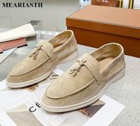 HOT11★Meariasth Cow Suede รองเท้าแตะ Loafers Slip-On รองเท้ารองเท้า2022ฤดูใบไม้ผลิของแท้หนังบัลเล่ต์รองเท้าสำหรับชายรองเท้าใส่เดิน