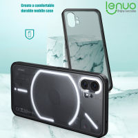 Lenuo สำหรับ Nothing Phone 1 Case-4-Corner กันกระแทกที่มีความยืดหยุ่นซิลิโคนกันชน + PC F Rosted กึ่งโปร่งใสปกหลัง