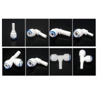 RO Water Plastic Pipe Fitting Straight/Elbow/Tee 1/4 3/8 Hose OD To 1/4 3/8 Pipe Reverse Osmosis System Quick Connector