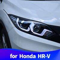 ชุดไฟหน้าสำหรับ Honda HR-V 2015-2018 Honda Vezel LED ไฟวิ่งกลางวันฮาโลเจนไฟเลี้ยวไฟต่ำไฟสูง