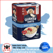 HCMYến Mạch Cán Mỏng Giảm Cân Ăn Liền Quaker Oats Quick 1 Minute 4.6kg