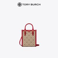 กระเป๋า Jacquard กระเป๋าโทท TORY BURCH Tang พระพุทธรูป Li Bai Qi T MONOGRAM 87146