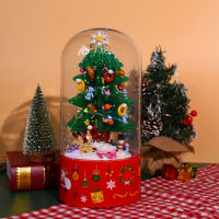 ตกแต่งคริสต์มาส2023คริสต์มาสลอยหิมะแสงกล่องดนตรีของขวัญคริสต์มาสอาคารบล็อกเครื่องประดับต้นคริสต์มาส DIY ของเล่น ออแกไนเซอร์อื่นๆ
