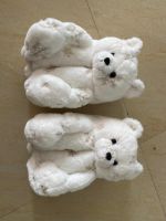 [In stock] ของใหม่ teddy bear slippers ตุ๊กตาหมีคริสต์มาสรองเท้าแตะผ้าฝ้ายฤดูหนาวในร่มกันลื่นที่บ้าน Christmas Gift