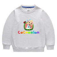 Cocomelon แขนยาวผ้าฝ้ายรอบคอเด็กวัยหัดเดินใหม่ Hoody ฤดูใบไม้ผลิและฤดูใบไม้ร่วงเสื้อกันหนาวสำหรับวัยรุ่นเด็กสาวเสื้อผ้าเด็ก