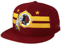 ??[Washington Redskins] สินค้าโรงงานสำหรับหมวกกีฬาแบบทีมปักสามมิติของ Nfl ลูกบอลมะกอกหนังสีแดง