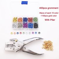 10Colors 5mm Metal Grommets Hole Punch Plier Kit Eyelets Kits Shoe Eyelets Grommet Sets For Leather Fabric Belt Clothes Crafts  Pliers