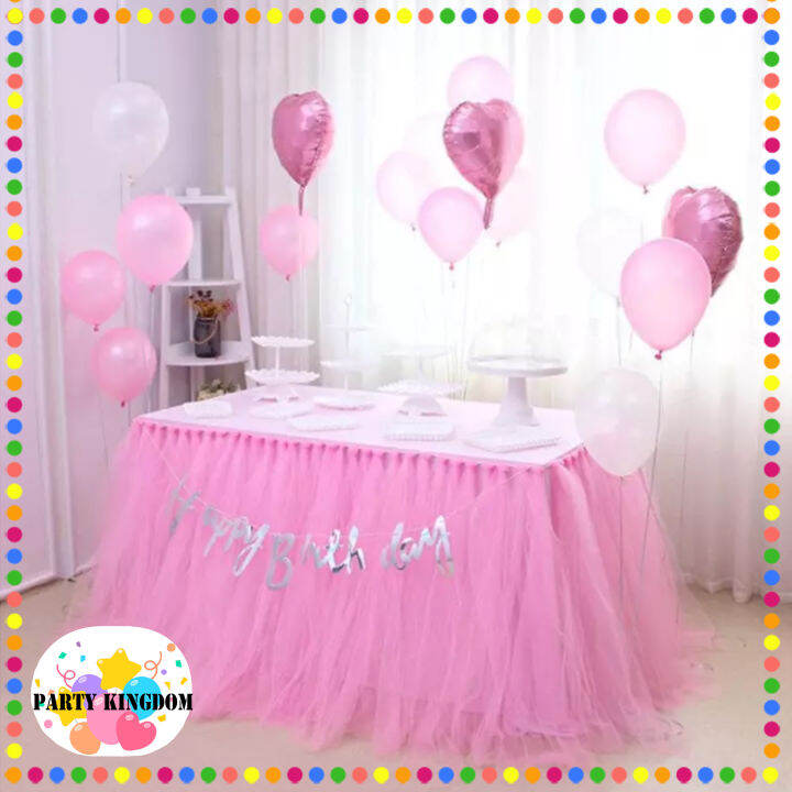 Party Kingdom Table Skirt 30 Yards Tulle Tutu Table Skirt Party