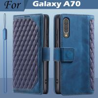 เคสฝาพับ Dompet Kulit ไม่เหมาะสำหรับ A70 Samsung Galaxy เคส Penutup Silikon Lemut Etui Untuk เหมาะสำหรับ A70 Samsung Galaxy