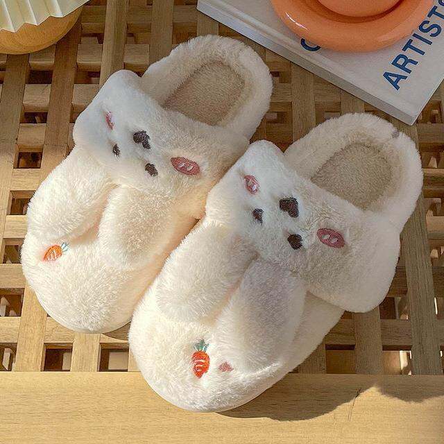 ขายดีที่สุด-ioztt2023-antovo-cotton-cartoon-warm-slippers-indoor-shoes-kawaii-baotou