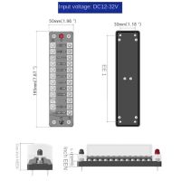 32V 75A Car Boat Fuse Box Bracket 12 Ways Fuse Relay Box with Cover Replacement for Cars, Boats, Trucks, Tugboats