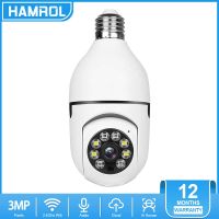 Hamrol YCC365 Plus E27 3MP 2MP Bulb PTZ Wifi Camera 1080P Full Color Night Vision Automatic Tracking 4X Digital Zoom Indoor CCTV Security Wifi Camera