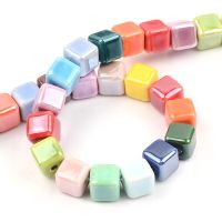 Fashion Colors 6mm/8mm/10mm Square Beads Cube Ceramic Beads DIY 2.0mm Hole Beads Handmade Porcelain Beads For Jewelry Making Beads