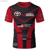 Summer Wrc T-shirt Toyota New Rally 3D Racing Print Large Street Style Boys and Girls Fashion fashion versatile t-shirt