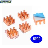 5Pcs Square Pure Copper 7x7x4mm Mini Heat Sink Memory RAM Adhesive Back Cooling For MOS IC Chipset Radiator Cooler Heatsink