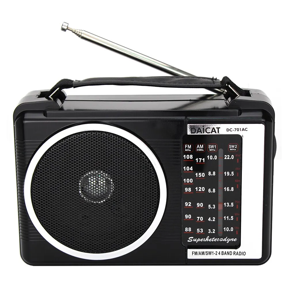 NHẬP KHẨU INDONESIA) ĐÀI RADIO DAICAT DC-701AC nghe đài FM,AM,SW tặng kèm  dây sạc 220V 