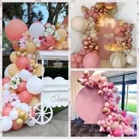 ▽✖卍 ❤️112 pcs Rose Pink Balloon Arch Kit Birthday Decor Party Decorations Latex Garland Balloons for home wedding partyneeds party decorations