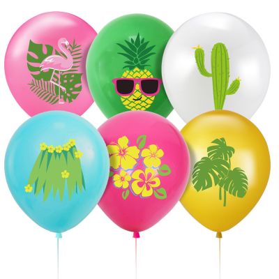 【CC】 10Pcs Hawaiian Theme Balloons Aloha Luau for Beach Birthday