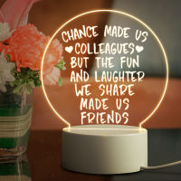 Great Gift for Colleague Led 3D Night Light Birthday Holiday Present Personalized Engrave Warm Lamp Home Bedroom Decoration