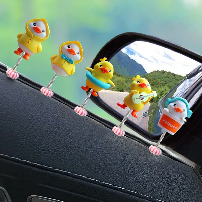 Blowing Mini Little Yellow Duck Car Dashboard Console Decoration