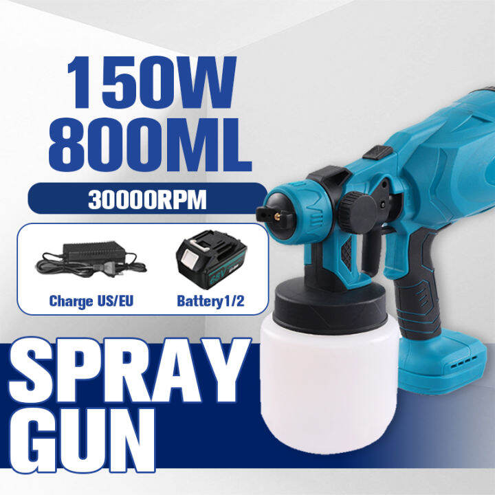 800ml 150W Cordless Electric Spray Paint Tool Spray Gu n DIY Auto
