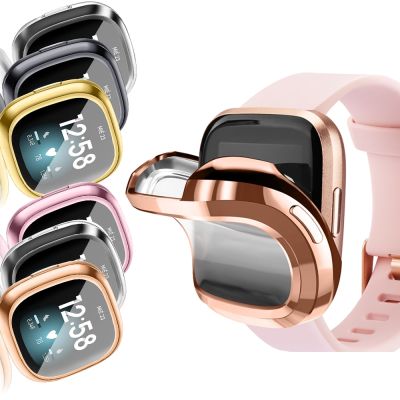Screen Protector Case For Fitbit Versa 2 Versa 3 Versa Lite 7 Colors TPU Soft Cover Smart Watch Case Scratch-resistant Accessory Cases Cases