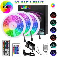 {ItalyNest shop} KS ไฟแถบตกแต่งรถยนต์5ม./10ม. 600เส้นไฟ Rgb LED W/44ปุ่มรีโมทคอนโทรล Stripplight