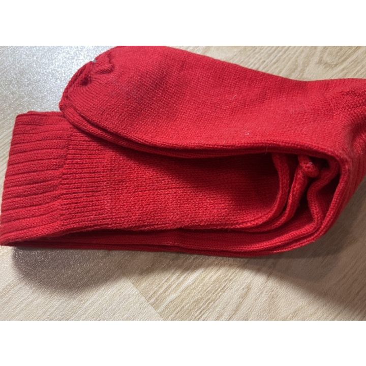 ถุงเท้าซานต้า-x-mas-socks-ถุงเท้าสีแดง-ข้อยาว