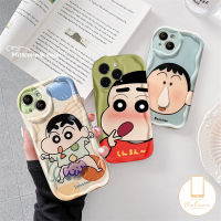 MissConnie น่ารักสีเทียน Shin-Chan เคส3D ขอบโค้งหยักสำหรับ Infinix Hot 8 9 30 12 10 11 20 Play 30i ร้อน9 10Lite 8 Smart 7 6Plus 5 Note 12 G96 Tpu นิ่มลายการ์ตูนที่มีสีสันผ้าคลุม