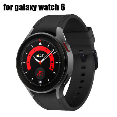 (ไม่รวมนาฬิกา) สายซิลิโคนแบบหนังสำหรับ Samsung Galaxy Watch 6 4 5 40มม. 44มม. สายกีฬาสำหรับ Galaxy Watch 6คลาสสิก43มม. 47มม. 5 Pro 45มม. Galaxy Watch 4 Classic 42มม. 46มม.