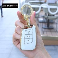 fvdbsdv TPU Car Key Case Cover Keyring for Volkswagen VW Tiguan MK2 Magotan Passat B8 CC 2017 2018 for Skoda Superb A7