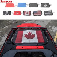 2/4 Door Car Roof Mesh Bikini Top Sunshade Cover UV Sun Shade Mesh for Jeep Wrangler JK 2007-2017 Car Accessories Styling