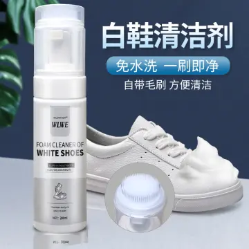 50ml Shoe Cleaning Solution With Sponge Brush Head | Sneaker Whitener  Cleaner, Foaming Brush Leather Fabric and Rubber Sole