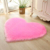 【cw】Car In The Living Room Large Rugs Plush Heart Shaped Non-Slip Bedrooom Modern Car Furry Floor Mat Childrens Room Decor