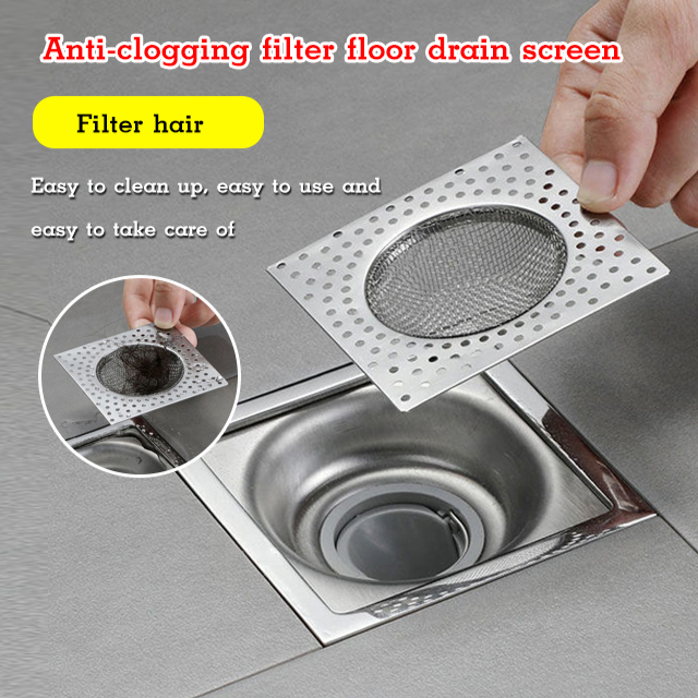 Viviking Square Floor Drain Cover Stainless Steel Strainer Square Floor