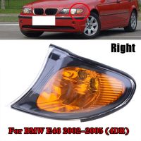 Tehautoshop】ชุดไฟเข้ามุมเลนส์สีเหลืองปกสำหรับ BMW 3ชุด E46 2002 2005ติดตั้งง่าย