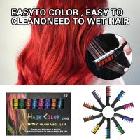 10Pcs/set Hair Color Chalks Crayons Disposable Hair Tool Crayons Temporary Dyeing Hair Hair Dye Color Comb Chalk Combs H2D0