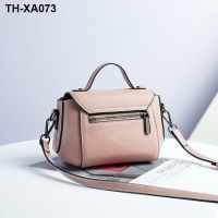 New fashion leather bag oblique satchel female 2023 summer joker soft wings package one shoulder hand female small package